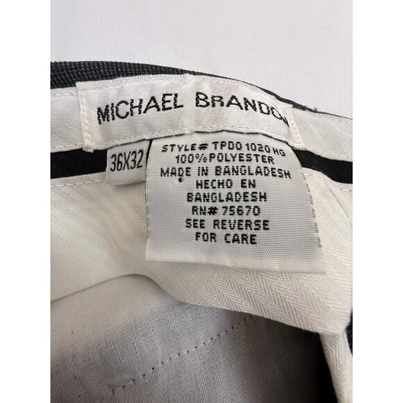 Michael Brandon Men's Dress Pants 36 x 32 deep pockets gray Flaw - Picture 2 of 13